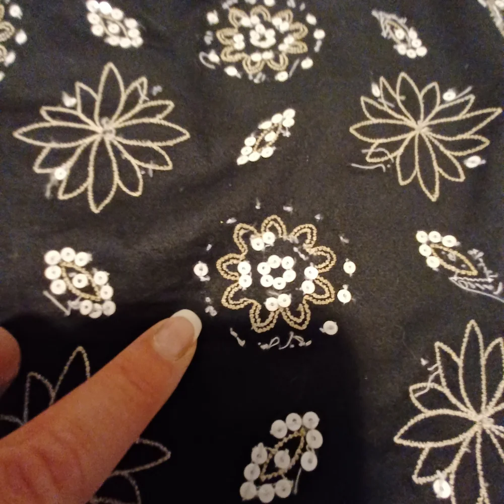 Sigrid Olsen Embroidered Sequined Straight Skirt Women's Size 2